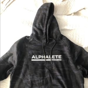 Alphalete Men's Performance Hoodie - Black Camo (Large)
